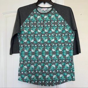LuLaRoe Women's Disney Donald Duck Randy Top Sz Large